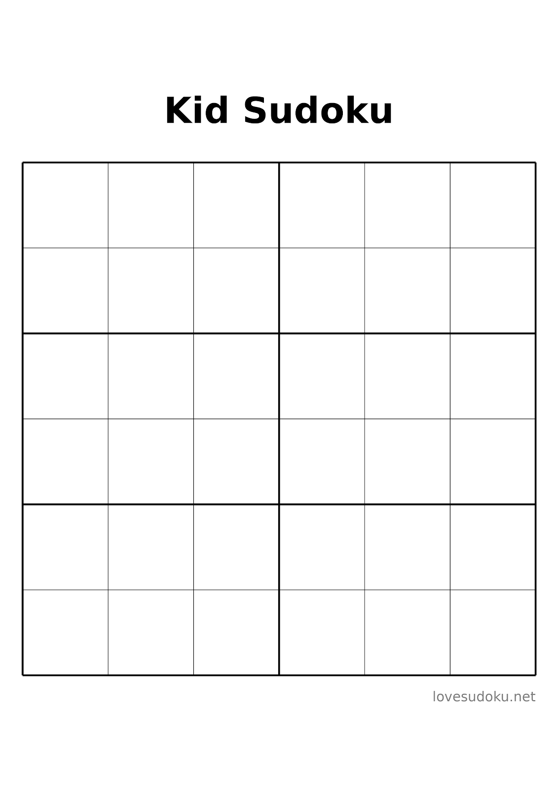 sudoku easy 6x6